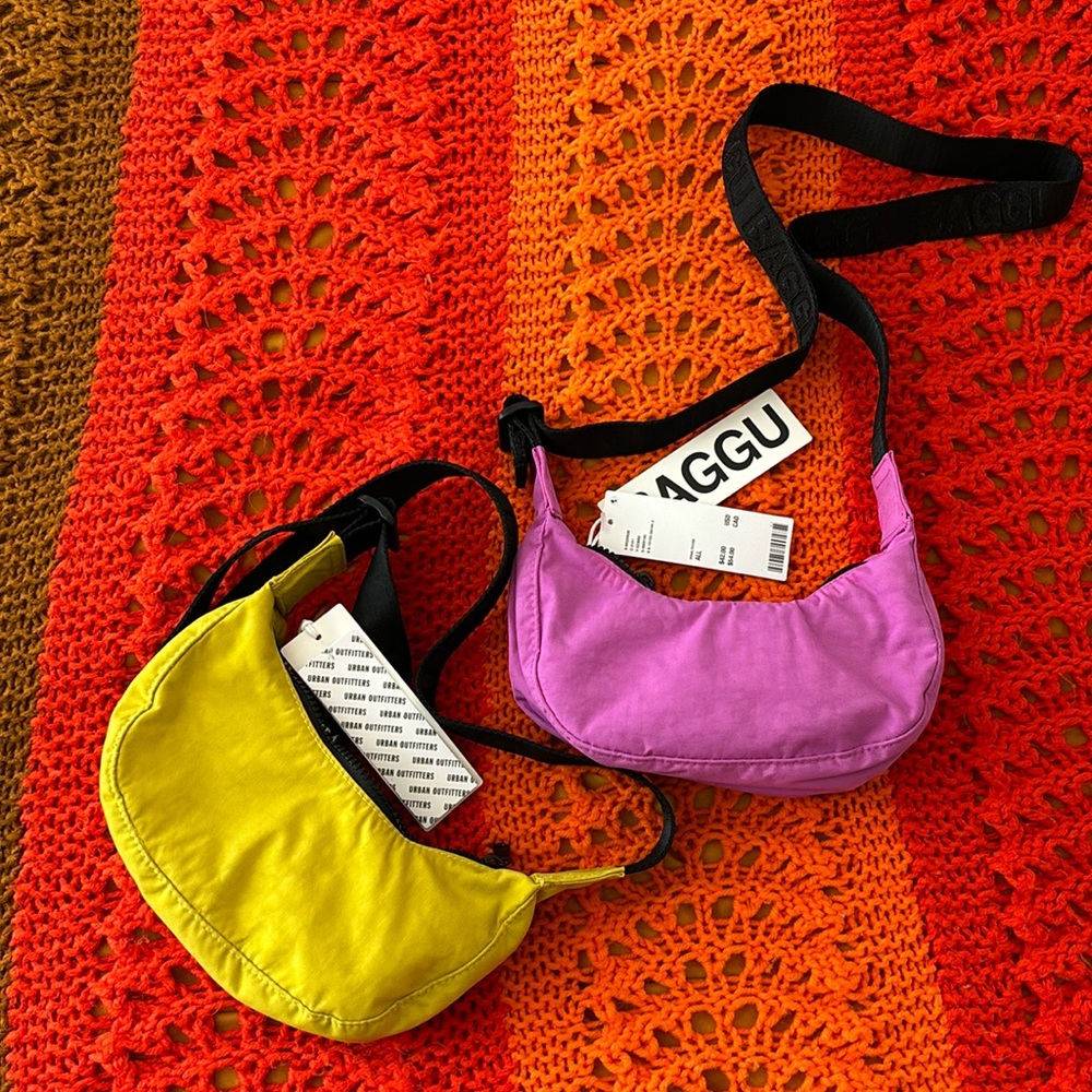 Two Mini Baggu Cresent Bags New With Tags